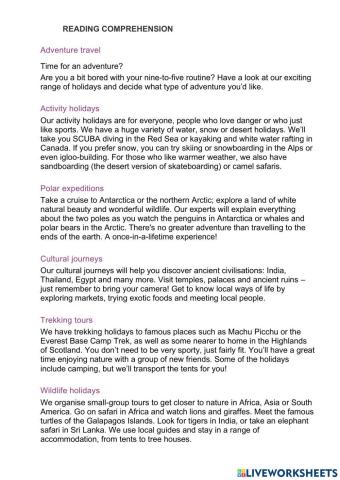 Reading Comprehension