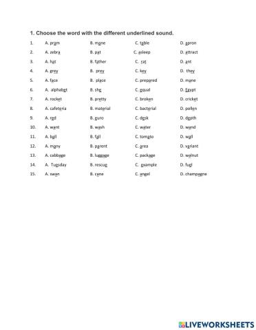 Different pronunciation