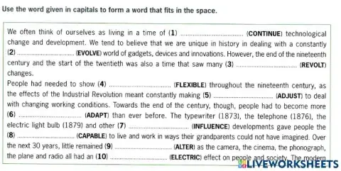 Technologies: word formation