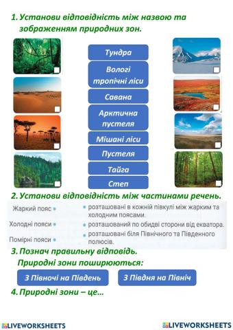 Природні пояси Землі