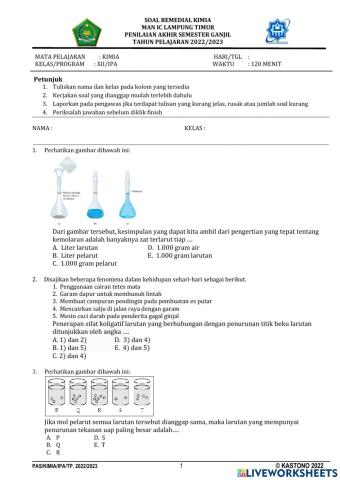 Soal remedial PAS kelas XII