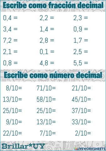 Fracciones y números decimales