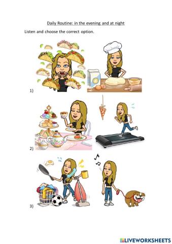 Daily routine-In the evening and at night