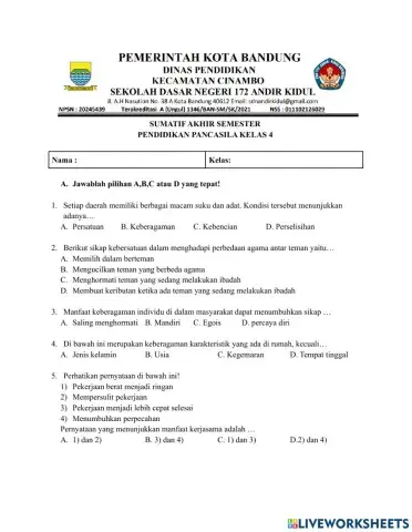 SAS Pendidikan Pancasila