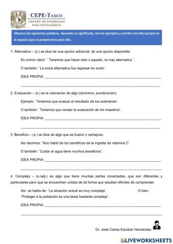 Lección 2. Español Académico
