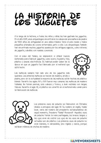 La historia de los juguetes