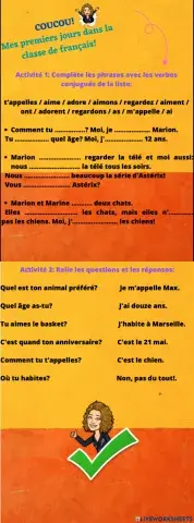 FICHE INTÉRACTIVE COUCOU FRANÇAIS - SHAILA Mª