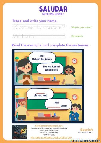 Saludos - Greetings in Spanish