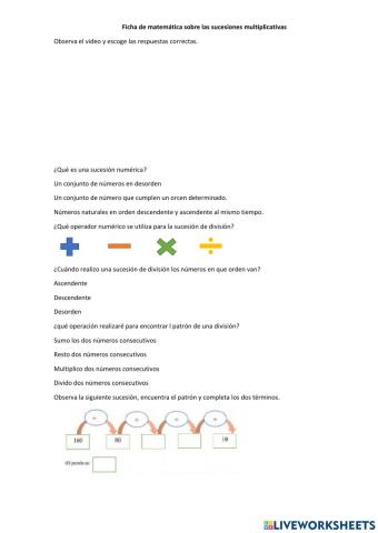 Sucesiones de división