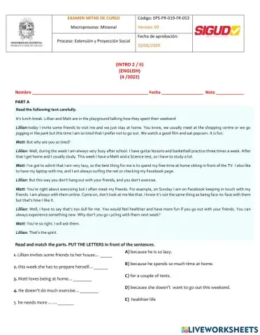 Mid term exam intro 2