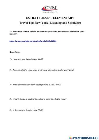 Travel Tips New York