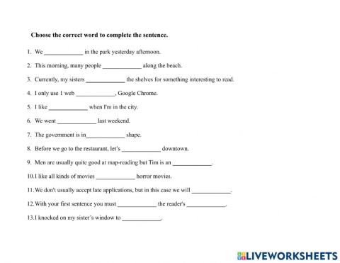 Shopping 2 Vocabulary Exercise