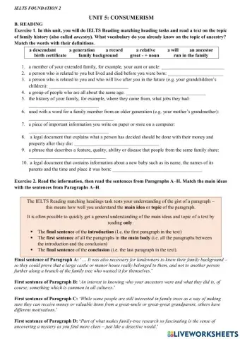 Mindset for ielts - level 1 - unit 5 - reading
