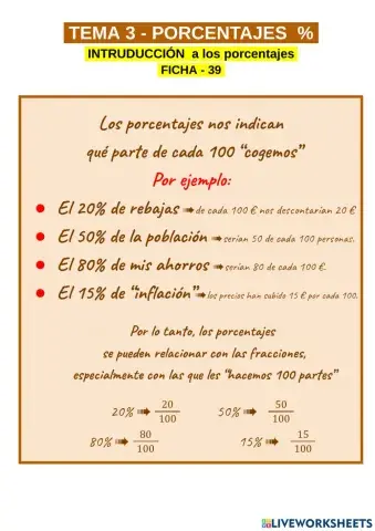 Introducción porcentajes