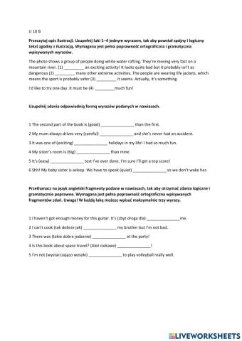 Comparatives, superlatives