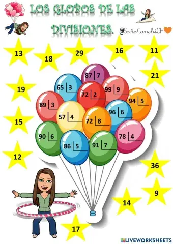 Los globos de las divisiones