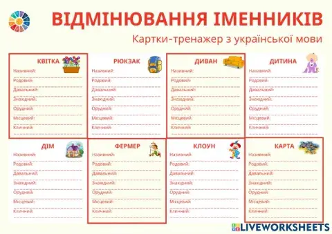 Відмінювання іменників