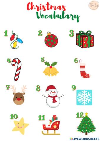 Christmas vocabulary