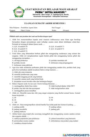 Sas PAI dan Budi Pekerti