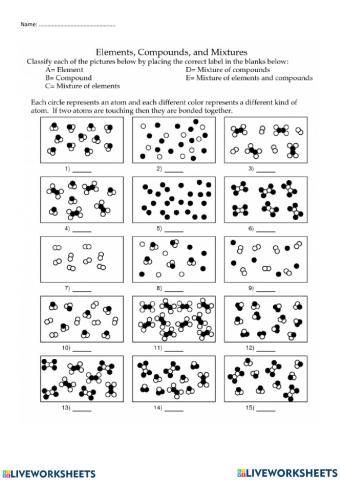 Elements, compounds, or mixtures?
