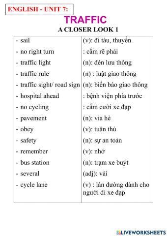 English 7- unit 7- a closer