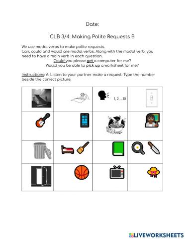 CLB 3 - Speaking Making Requests B