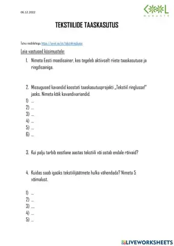 Tekstiilide taaskasutus