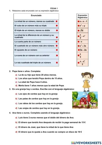 Expresiones algebraicas