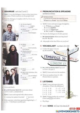 Grammar be and numbers