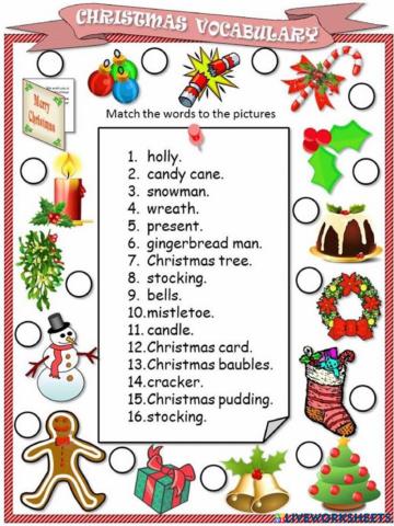 Christmas Vocabulary