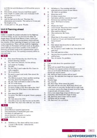 Listening script Unit 8