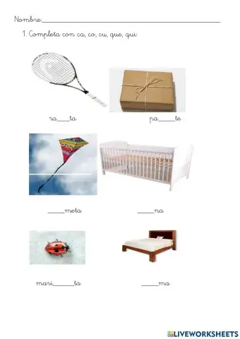 Ca, co, cu, que, qui