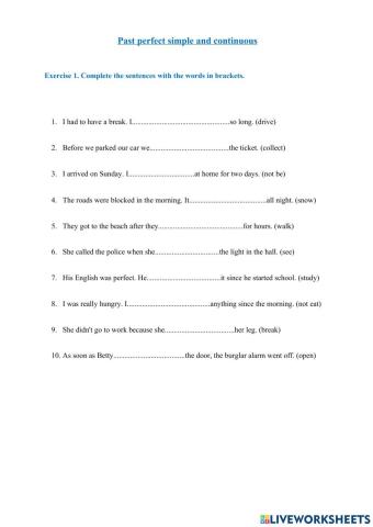 Past Perfect Simple vs. Past Perfect Continuous