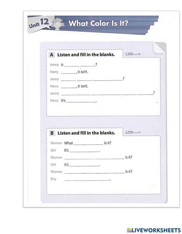 Listen up 1- test 12