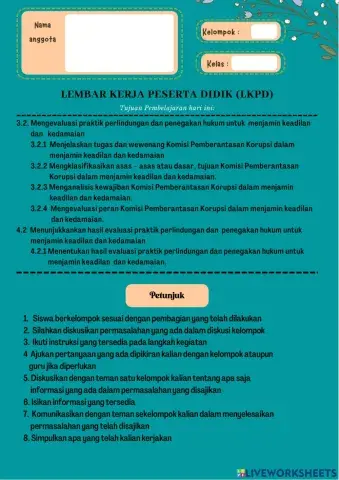 Lkpd tipikor kelompok 1