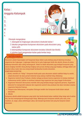 Lkpd komponen ekosistem