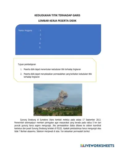 Kedudukan titik Terhadap lingkaran