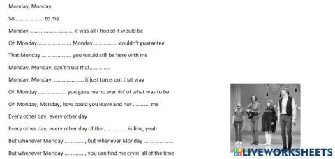 Monday, monday song