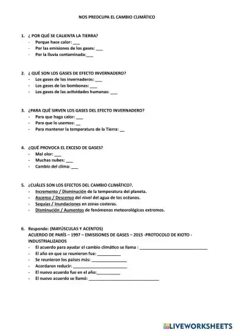 El cambio climático