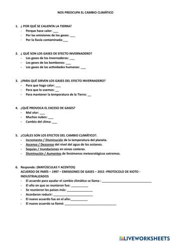 El cambio climático