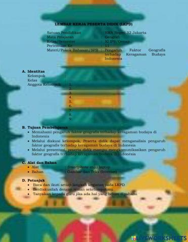 Lkpd faktor geografis yang mempengaruhi keragaman budaya di indonesia