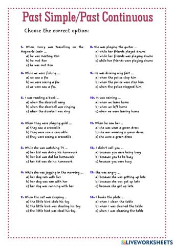 Past Simple Past Continuous