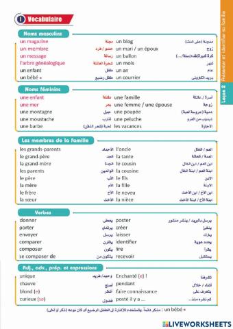 1re année - UNITÉ 4 -Leçon 2