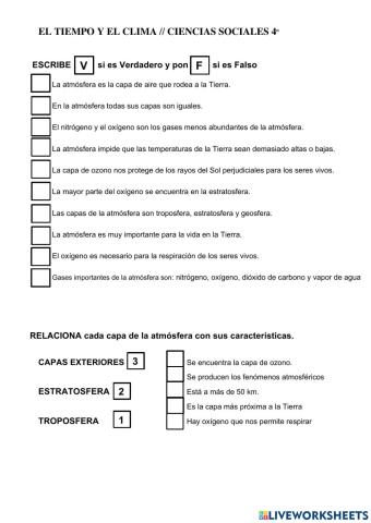 El clima y el tiempo atmosférico