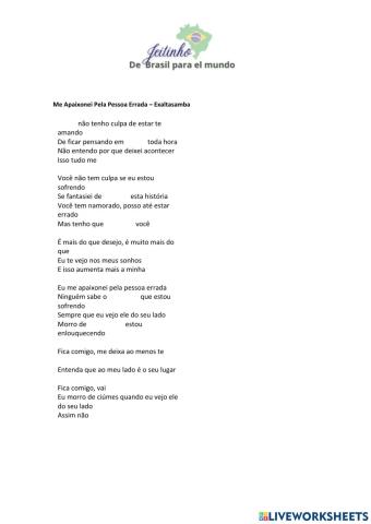 Me Apaixonei pela Pessoa Errada - Exaltasamba