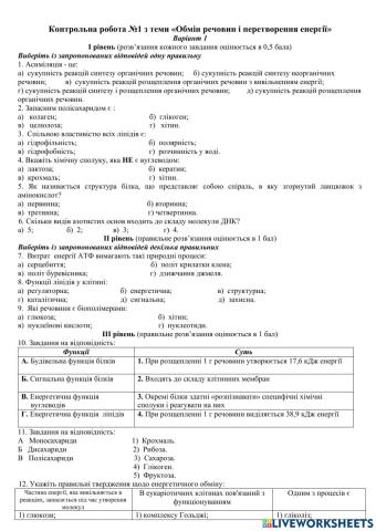 Контрольна робота 1 1 варіант