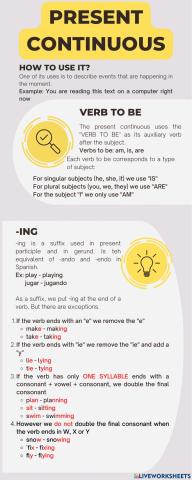 Present continuous 1