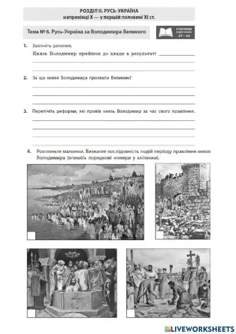 Князювання Володимира Великого.