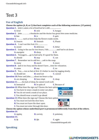 E7. hk1 đề số 1