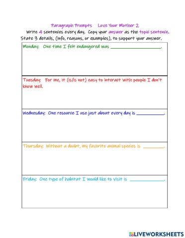 Love Your Mother 2 Paragraphs